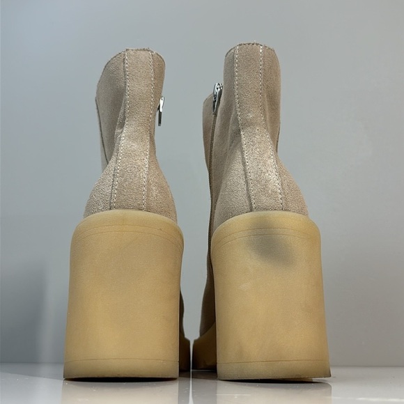 Dolce Vita Gum Sole Tan Platform Moto Side Zip Suede Ankle Boots Size 9.5 - Picture 6 of 16